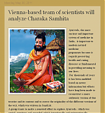 Vienna-based team of scientists will analyze Charaka Samhita